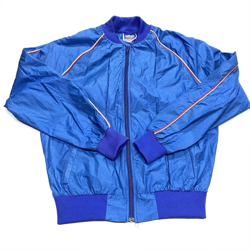 Rare VTG LeTrell Sports "Athletes in Action" Full Zip Track Jacket USA 80s SZ L - Picture 2 of 8